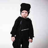 Дитячий стильний трикотажний ромпер комбінезон Чорний, розмір 80, фото 10
