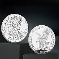 Сувенир Монета Американский серебряный орел (тип 2) 2021год, 1 доллар США,