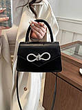 Жіноча класична сумка 8424 крос-боді через плече чорна, фото 3
