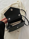 Жіноча класична сумка 8424 крос-боді через плече чорна, фото 5