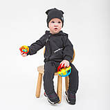Дитячий стильний трикотажний ромпер комбінезон Графіт, розмір 68, фото 6