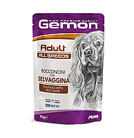 GEMON DOG WET Adult паучи для собак с мясом диких животных - 100 г