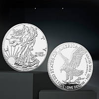 Сувенир Монета Американский серебряный орел (тип 2) 2023год, 1 доллар США,