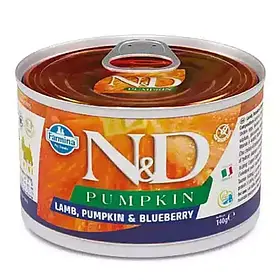 Farmina (Фарміна)  вологий корм для собак дрібних порід ГАРБУЗ, ЯГНЯ, ЧОРНИЦЯ,140г