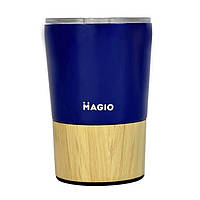 Термочашка из нержавеющей стали + бамбук 300 мл MAGIO MG-1044I Blue N QT, код: 8294170