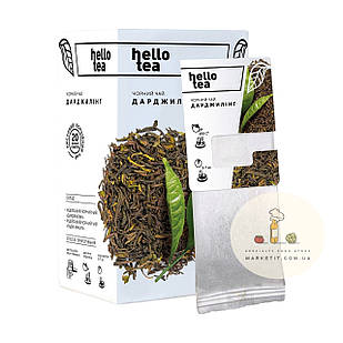Чай чорний листовий Hello Tea Дарджилінг, у фітопакетах 20 шт.