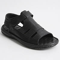 Сандалии мужские кожаные 340507 р.40 (25) Fashion Черный QT, код: 8298205