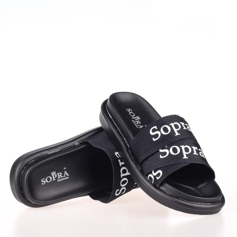 Модні жіночі шльопанці Sopra чорні