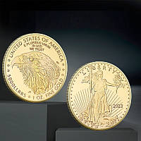 Сувенир Золотая монета Американский Орел 2023 (American Eagle 50 долл)