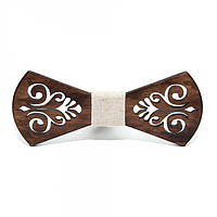 Класична Дерев'яна Краватка Метелик Gofin wood Візерунок GBDH-8440 QT, код: 389447