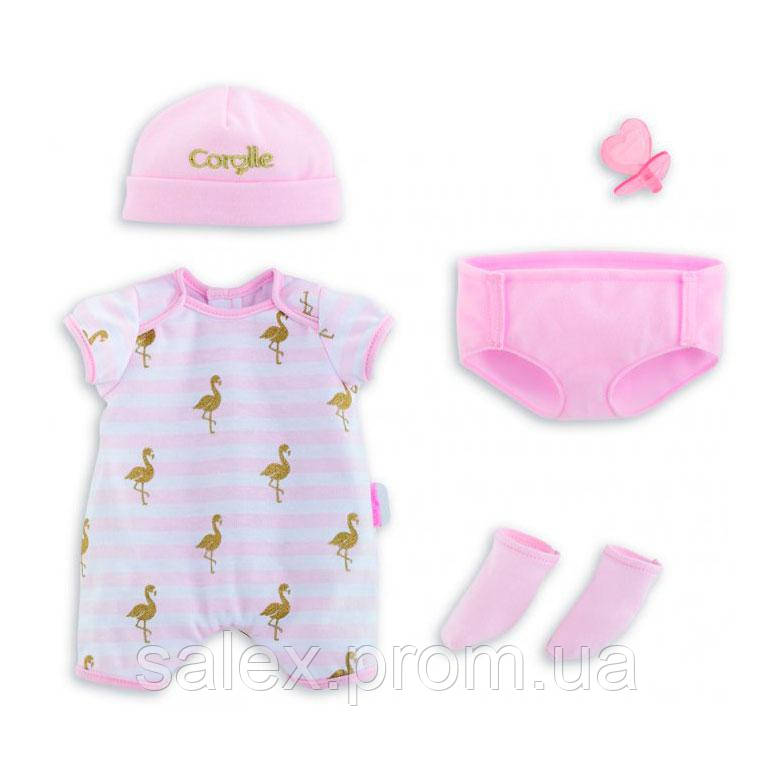 Ляльковий набір одягу для новонародженого Фламінго на пупса 36 см Corolle IG-OL185927 SX, код: 8296877