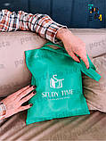 Зелена торба з спанбонду без друку Розмір: 27cм х 32см, фото 9