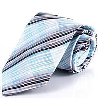 Краватка шовкова чорно-блакитна стандартна Schönau — 88 QT, код: 7764106