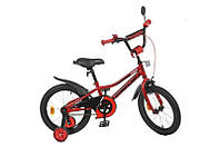 Велосипед дитячий PROF1 18, Y18221 Prime, SKD45, ліхтар, дзвінок, дзеркало, додаткові колеса, черво