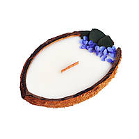 Ароматическая свеча из соевого воска с сухоцветом "Coconut" Spokiy SP2344, 100 г, Vse-detyam