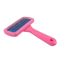 Гребінець для тварин Infinity Self-cleaning Pet Hair Remove Comb Cat mini Pink