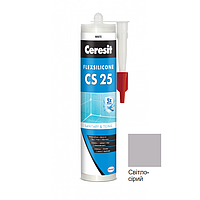 Эластичный силиконовый герметик Ceresit CS25 (светло-серый) 280мл (4015000408158)