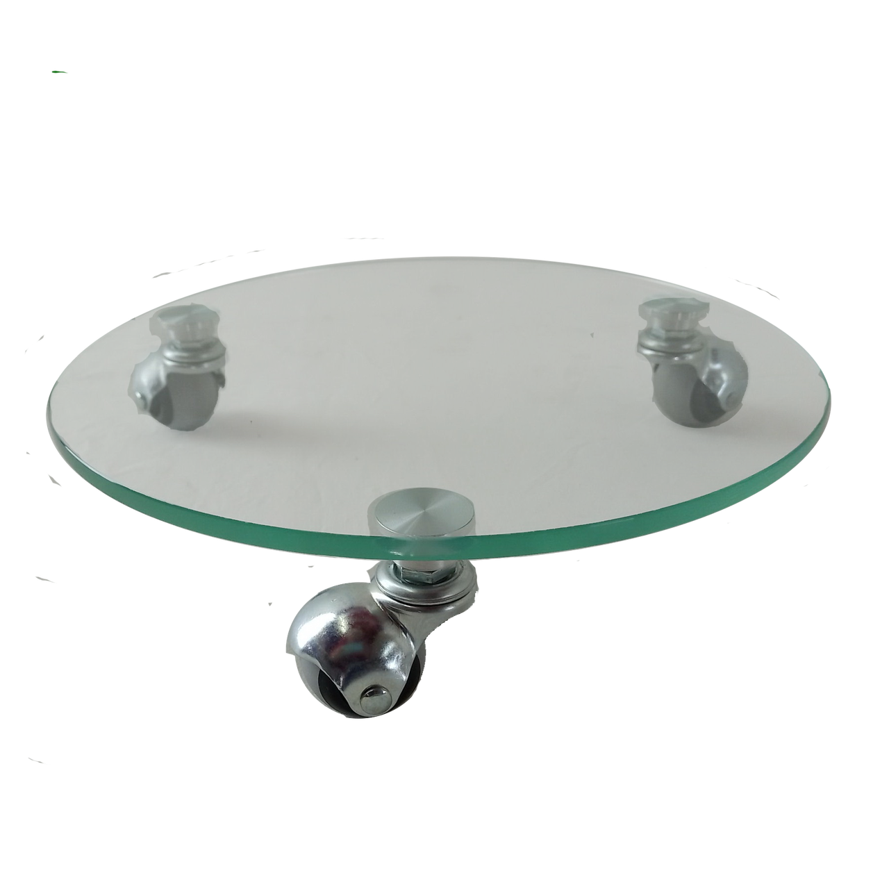 Підставки для квітів Ø350 мм зі скла підлогові на коліщатках COMMUS ULTRA d35 c8-10rez - прозора (Clear), фото 1