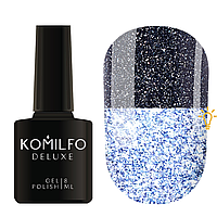 Гель-лак Komilfo Luminous Collection L007 (темный сине-серый, светоотражающий), 8 мл