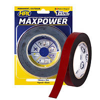 Двухсторонняя лента HPX MAXPOWER OUTDOOR, 19мм х 5м, черная