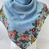 Весенний украинский платок с цветами. Платок косынка на голову для бабушки