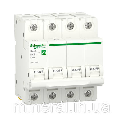 Автоматичний вимикач RESI9 6kA 4P 40A, хар-ка C, Schneider Electric, фото 1
