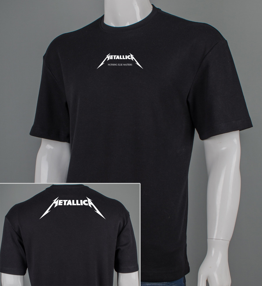 Футболка оверсайз Metallica 3413м (Уп.4шт M-XXL), Чорний