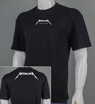 Футболка оверсайз Metallica 3413м (Уп.4шт M-XXL), Чорний