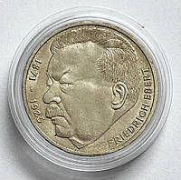 Германия, ФРГ 5 марок 1975, 50 лет со дня смерти Фридриха Эберта. Серебро 11,2 г, проба 625