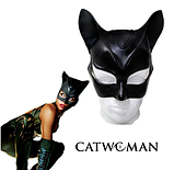 Маска Жінки Кішки, Catwoman, чорна напівлицьова латексна маска, супергерой з коміксів про Бетмена, DC Comics, фото 6