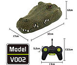Катер крокодил, р/к плаваюча голова крокодила, іграшка з імітацією голови крокодила Flytec V002 2,4G, фото 3