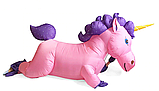Надувний костюм Єдинорога RESTEQ, Unicorn косплей, костюм рожевого конячка. Єдиноріг надувний 2,5 м, фото 4
