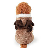 Одяг для собак RESTEQ. Костюм Оленя для собак. Теплий костюм із підкладкою. Костюм для тварин олень XXL, фото 6