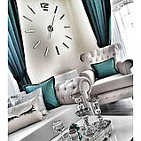 Настінний годинник Diy Clock ZH003 срібного кольору, великий. Настінний 3D годинник "зроби сам", фото 3