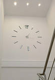 Настінний годинник Diy Clock ZH003 срібного кольору, великий. Настінний 3D годинник "зроби сам", фото 4