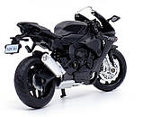 Модель мотоцикла Yamaha YZF-R1 масштаб: 1:18. Іграшковий мотоцикл Ямаха Р1 чорний, фото 4