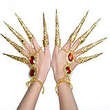 Слейв браслет RESTEQ. Індійський весільний браслет. Індійські прикраси. Прикраса у східному стилі на руку. Квіти рук, фото 4