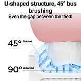 Ультразвукова дитяча щітка зубна 360. Зубна щітка капа для дітей 6-14 років. Розумна зубна щітка з автоматичною стерилізацією, фото 3