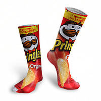 Чоловічі шкарпетки з принтом чіпсів Прінглс. Pringles Socks. Шкарпетки Pringles. Шкарпетки з принтом Pringles