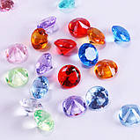 Акрилові діаманти RESTEQ різнокольорові 50 шт./уп. Акрилові дорогоцінні камені різнокольорові, фото 2