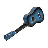 Гіталелі синього кольору. Укулеле 6 струн. Міні гітара. Портативні гітари. Похідна гітара, фото 4
