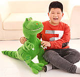 Динозавр RESTEQ зеленого кольору 70 см. М`яка іграшка Тиранозавр, фото 6