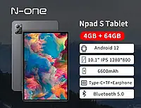 Планшет N-one NPad S 10.1" 4Gb/64Gb MediaTek M8183 6600mAh GPS Grey