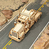 Дерев&#39;яний конструктор Robotime 3D Вантажівка 286 деталей. Дерев&#39;яна збірна 3D модель вантажівки 224х74х100 см, фото 2