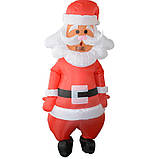 Надувний костюм Санта Клаус RESTEQ дорослий 150-190 см. Санта косплей. Костюм Діда Мороза. Santa Claus надувний костюм, фото 2