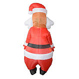 Надувний костюм Санта Клаус RESTEQ дорослий 150-190 см. Санта косплей. Костюм Діда Мороза. Santa Claus надувний костюм, фото 6
