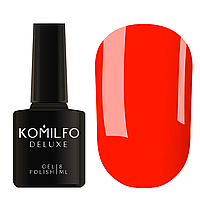 Гель-лак Komilfo DeLuxe Series №N005 (насыщенный красный, неоновый), 8 мл