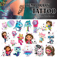 Детские татуировки Gabbys Dollhouse Tattoo Set