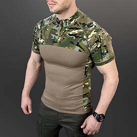 Футболка армейская тактическая мужская камуфляж с карманами военные повседневные Поло ВСУ L