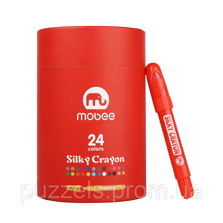 Воскові олівці для малювання Крайони (crayons) Mobee 24 кольори